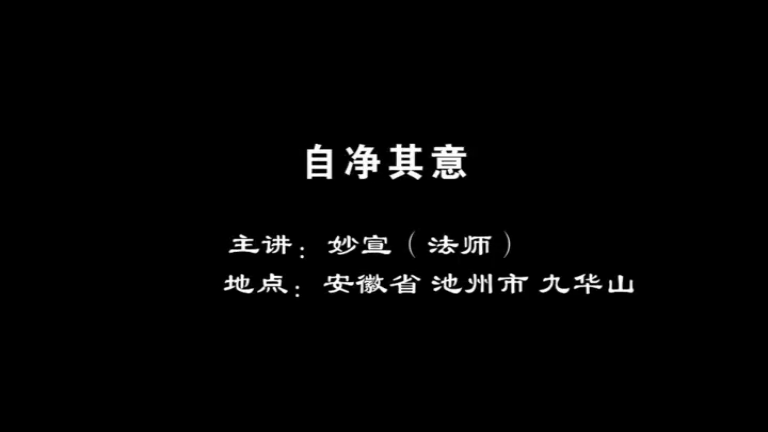 妙宣法师《自净其意》